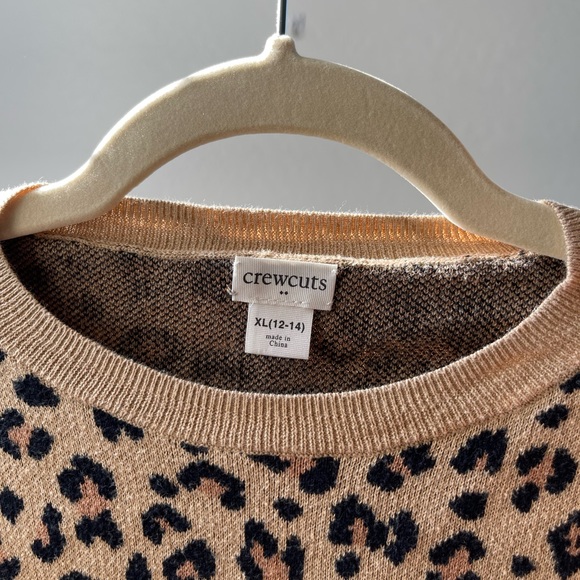 J.Crew Girls' leopard cotton sweater - Picture 4 of 4